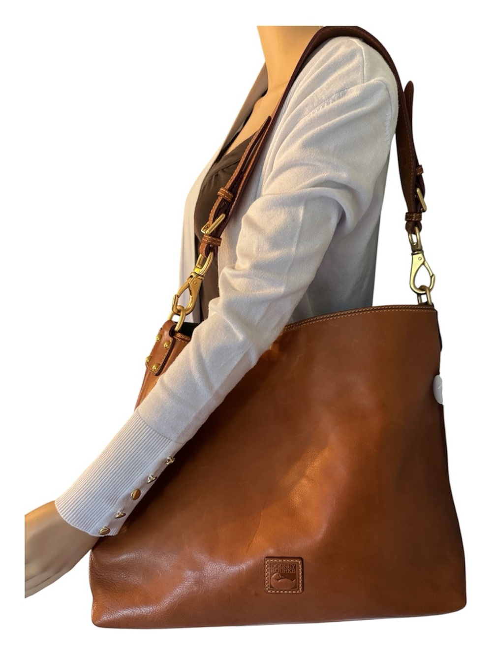 Dooney & Bourke Florentine Extra Large Courtney Sac in Natural - Picture 15 of 15